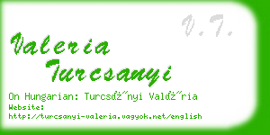 valeria turcsanyi business card